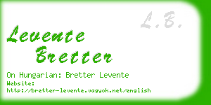 levente bretter business card